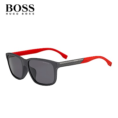 HUGO BOSS- BOSS 0858/F/S 方框太陽眼鏡 紅色