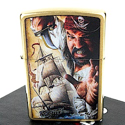 ZIPPO 美系~Mazzi Savage Pirate-野蠻海盜圖案設計打火機