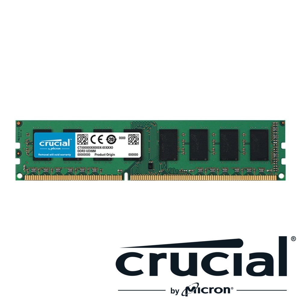 Micron Crucial DDR3 1600 4GB RAM 桌上型記憶體(雙面顆粒)(雙電壓)