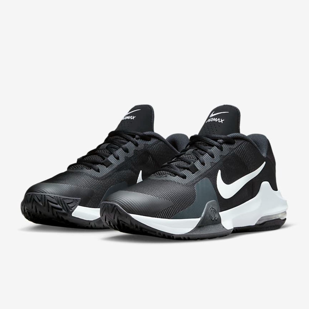 NIKE 籃球鞋 男鞋 運動鞋 包覆 緩震 AIR MAX IMPACT 4 黑白 DM1124-001