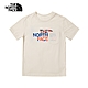 【The North Face 官方旗艦】北面兒童米色胸前口袋LOGO印花短袖T恤｜81XRPK8 product thumbnail 1