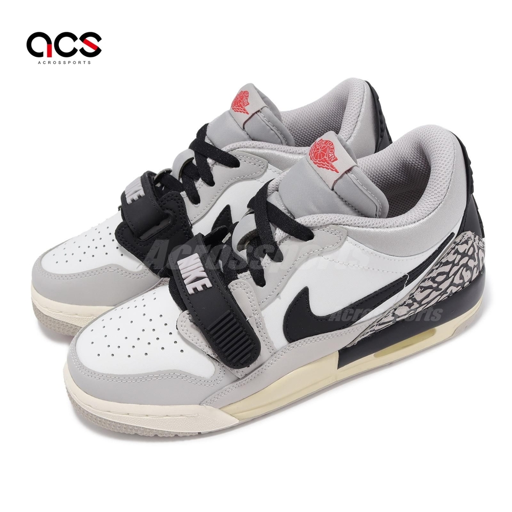 Nike 休閒鞋Air Jordan Legacy 312 Low 大童女鞋灰黑爆裂紋低筒CD9054