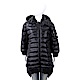 MONCLER 斗篷式絎縫黑色長版連帽羽絨外套(女款) product thumbnail 1