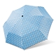 【雙龍牌】降溫涼感小無敵三折傘雨傘黑膠傘B6313-天藍圓點 product thumbnail 1