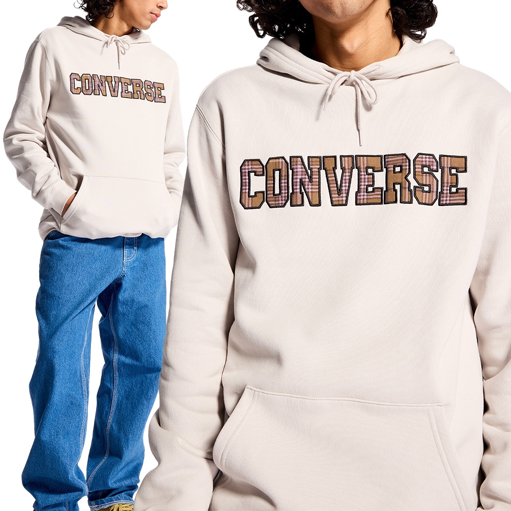 Converse Elevated LoGo Graphic 男款 米色 上衣 帽T 長袖 10025629-A02