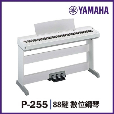 YAMAHA P-255/88鍵數位鋼琴/白色 /公司貨保固