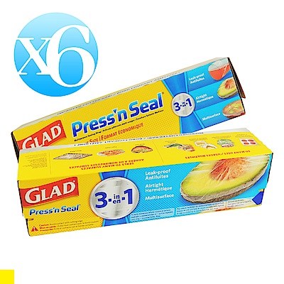 GLAD Press’n Seal 強力保鮮膜-6入組