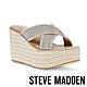 STEVE MADDEN-JELISA-R 鑽面交叉帶草編楔型鞋-銀色 product thumbnail 1