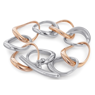 Calvin Klein CK Warped Rings 可調式手鍊 母親節禮物 送禮推薦-雙色 35000007