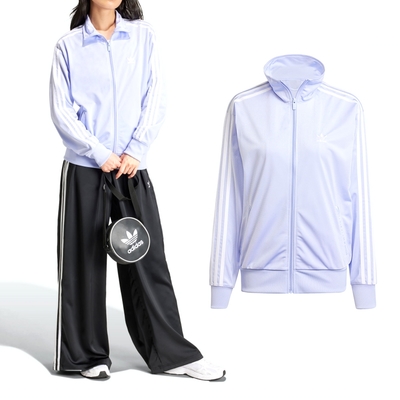 Adidas Originals Adicolor 女款 紫色 復古 三葉草 經典 拉鍊 外套 IP0613