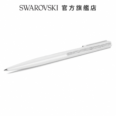 SWAROVSKI 施華洛世奇 Crystal Shimmer 圓珠筆 白色漆面，鍍鉻