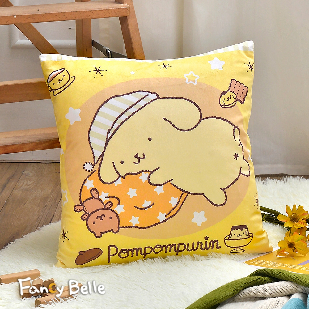 義大利Fancy Belle Sanrio-布丁狗午睡時光 麂皮靠墊 45*45CM