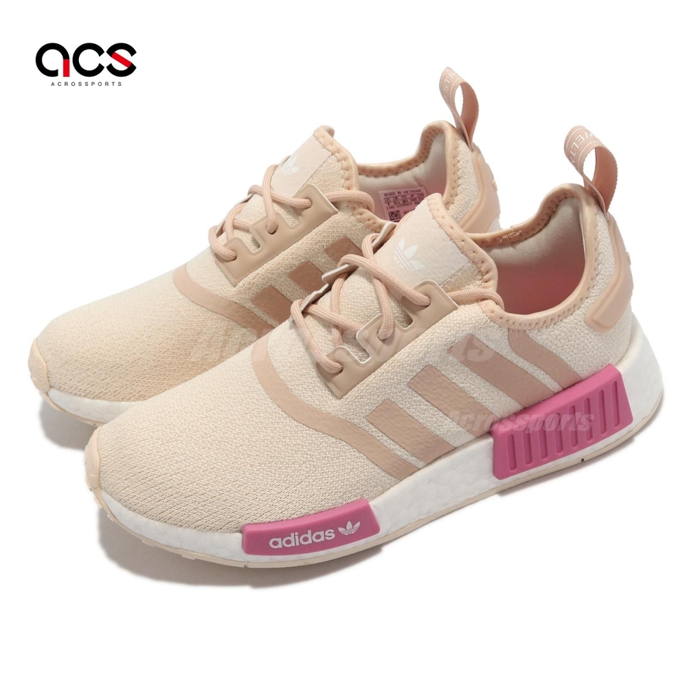 adidas 休閒鞋 NMD R1 W 襪套 運動 女鞋 愛迪達 經典款 boost避震 穿搭 卡其 粉 GZ7998