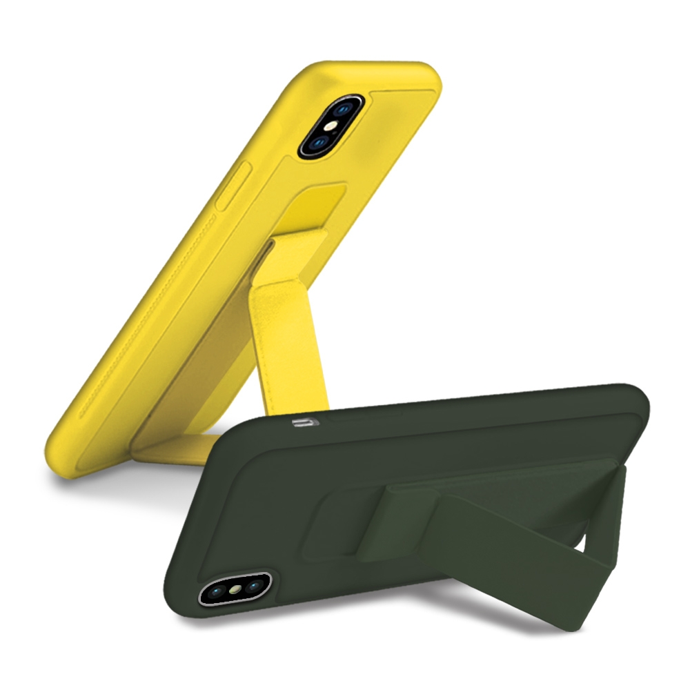 iPhone X XS 強力磁吸純色支架防摔手機保護殼 X XS手機殼