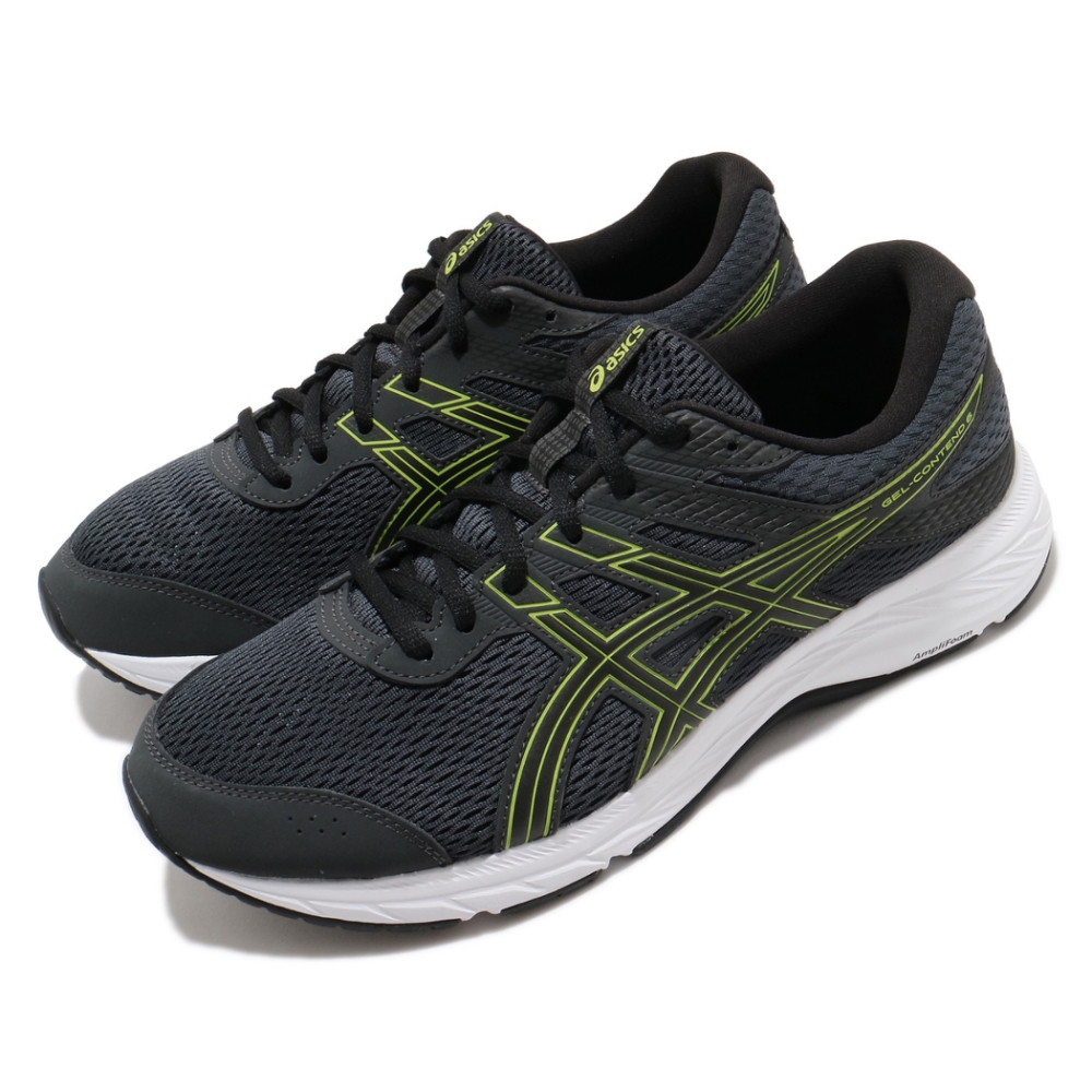 Asics 慢跑鞋 Gel-Contend 6 超寬楦 男鞋 亞瑟士 路跑 耐磨 緩衝 入門 亞瑟膠 黑 黃 1011A666022