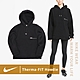 Nike 帽T Therma-FIT 黑 保暖 女款 寬鬆 連帽上衣 刺繡 搖粒絨 絨毛  DQ6237-010 product thumbnail 1