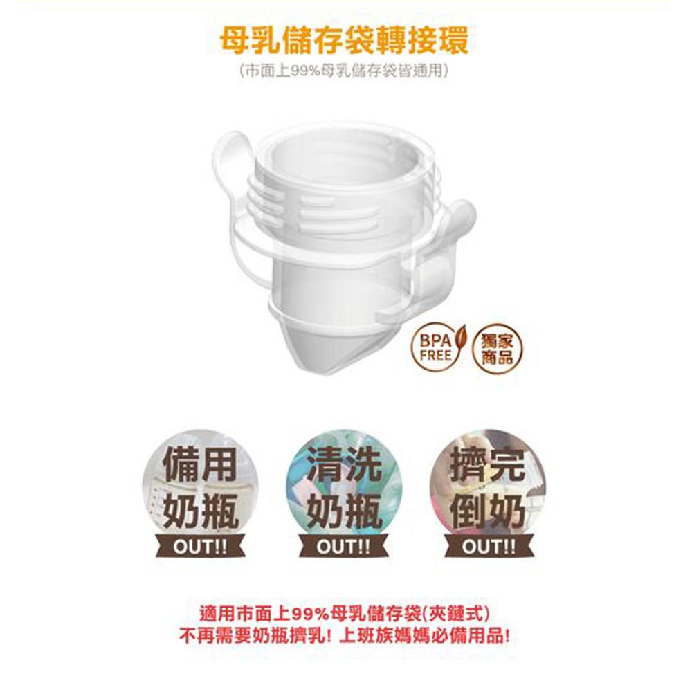 【C-more 新貝樂】母乳儲存袋轉接環 (省掉洗奶瓶的擠奶神器)