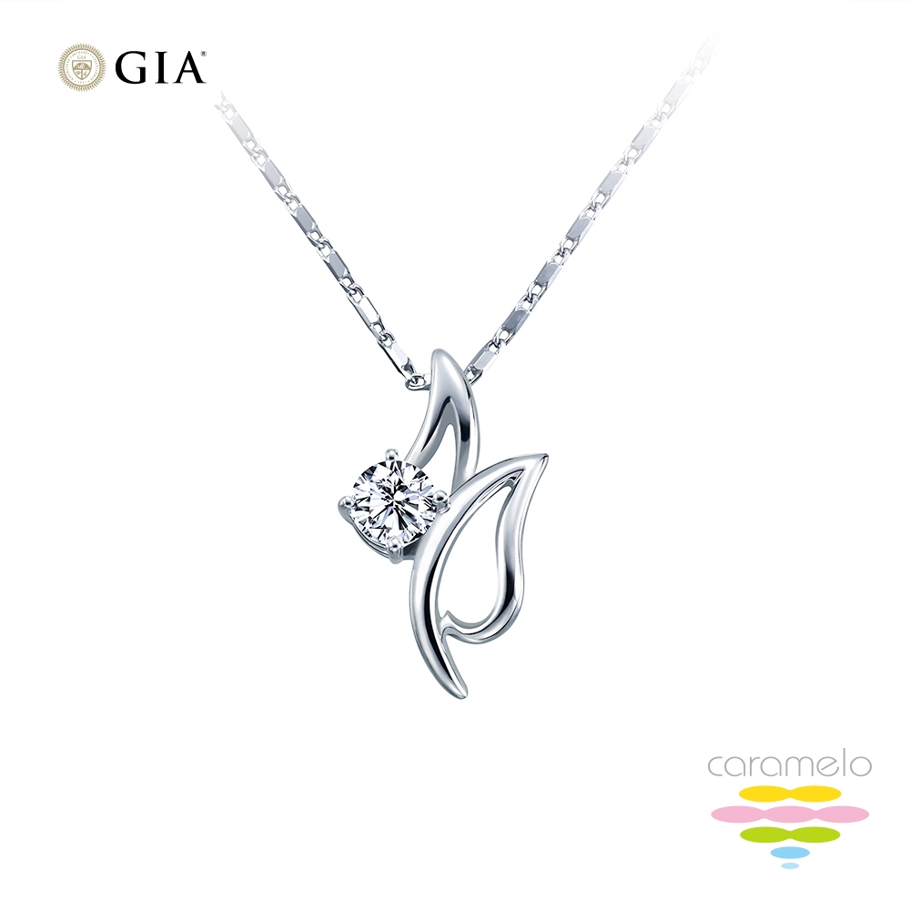 彩糖鑽工坊 GIA 鑽石 30分 F/SI2 EX 完美車工 鬱金香鑽石項鍊
