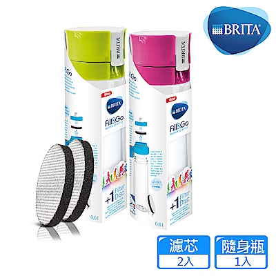 [加送濾片] 德國BRITA Fill&Go 隨身濾水瓶600ml (內含濾片*1)