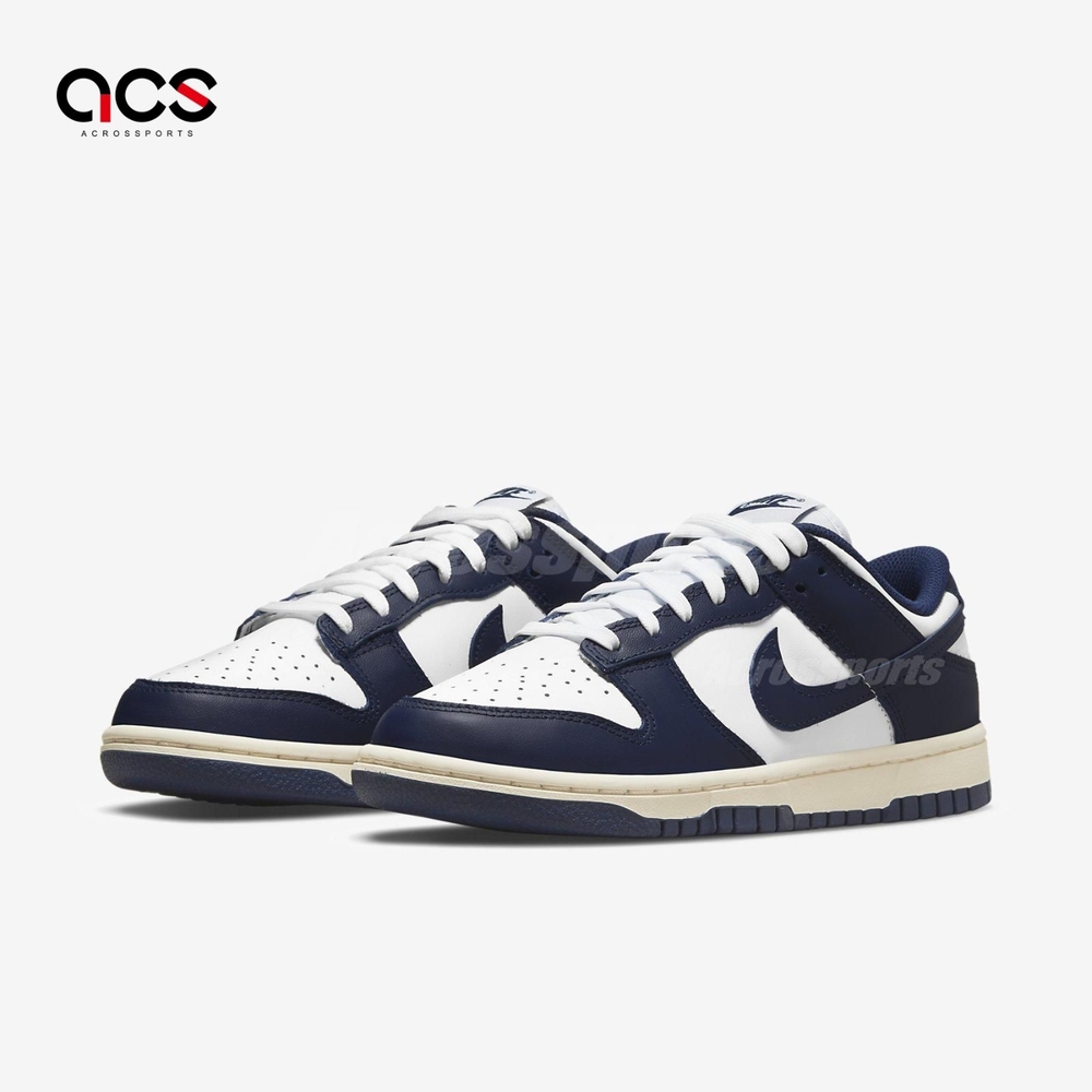 Nike 休閒鞋W Dunk Low 女鞋Vintage Navy 奶油底深藍白DD1503115