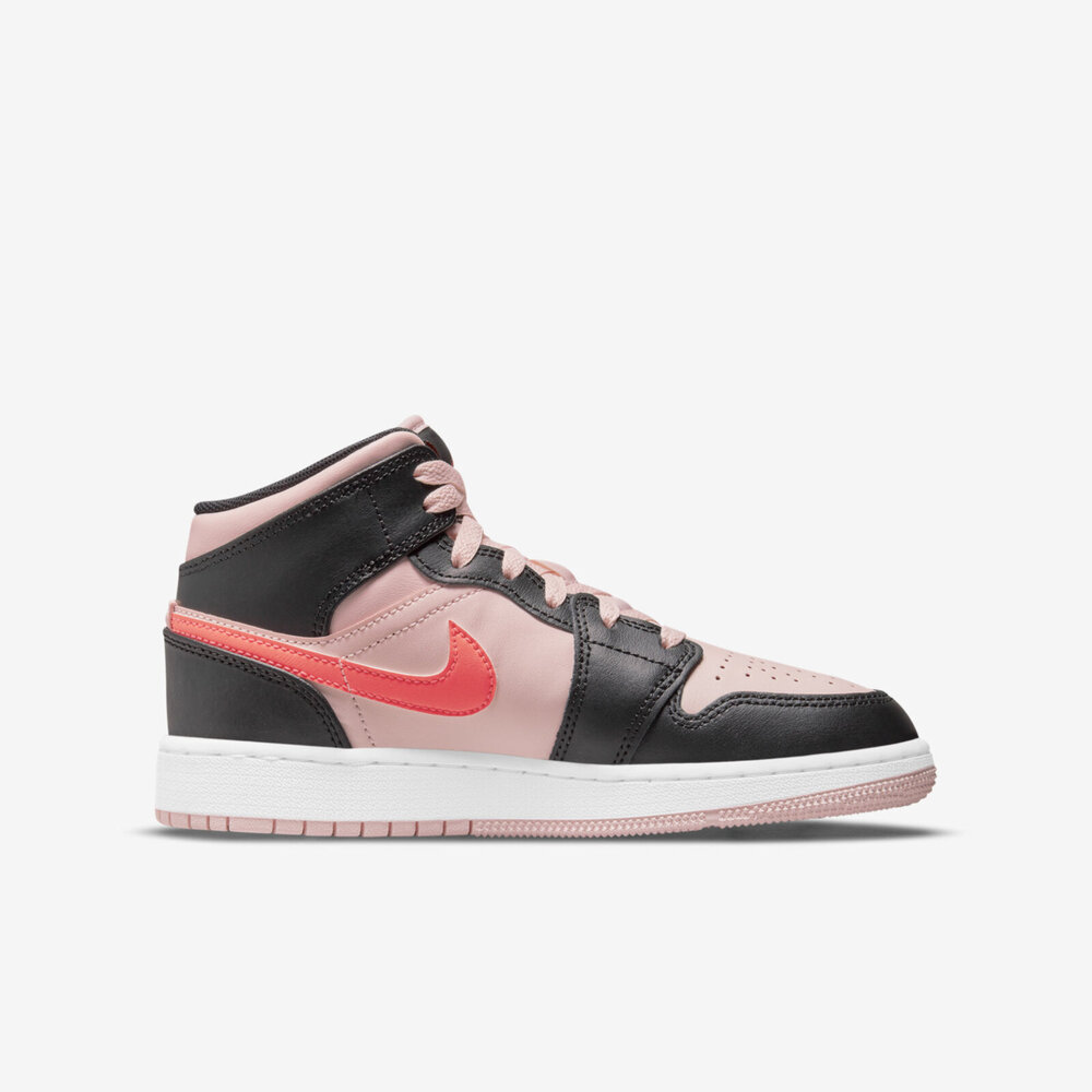 Nike Air Jordan 1 Mid GS [554725-604] 大童休閒鞋經典喬丹復古黑粉橘