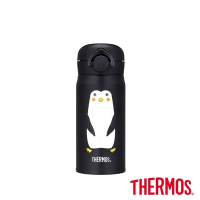 THERMOS膳魔師 不鏽鋼輕巧變彈蓋真空保溫瓶350ml(JNR-350-PGBK)