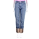 Burberry Marissa 格纹反摺褲腳藍色直筒牛仔褲(女款) product thumbnail 1