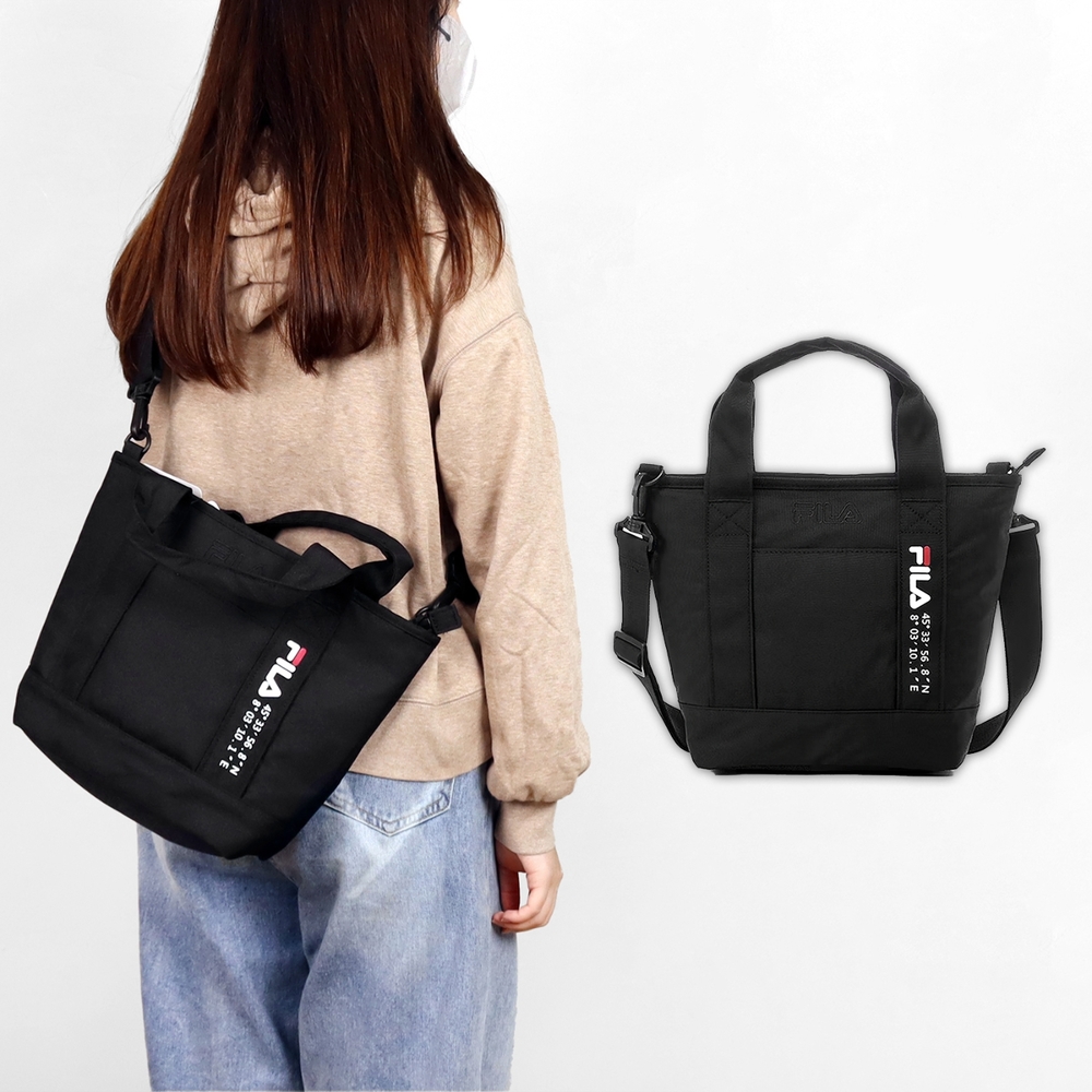 Fila 托特包 Tote Bag 黑 白 可拆背帶 手提 多夾層 手提包 肩背包 側背包 BMY3011MX