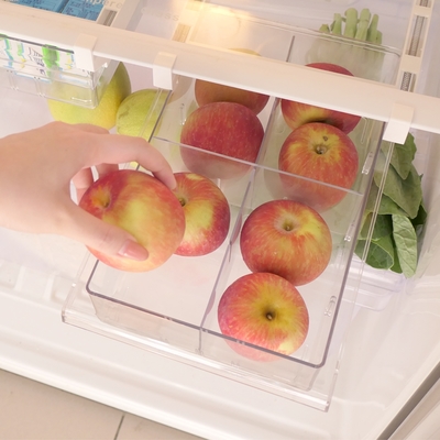 抽屜式 冰箱食物4隔/無格 保鮮雙盒組