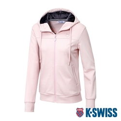 K-SWISS  Hoodie W/Fur Jacket 刷毛連帽外套-女-粉紅