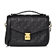 【Louis Vuitton 路易威登】M41487 經典Pochette Metis系列Monogram壓紋全皮金釦郵差包(黑色) product thumbnail 1