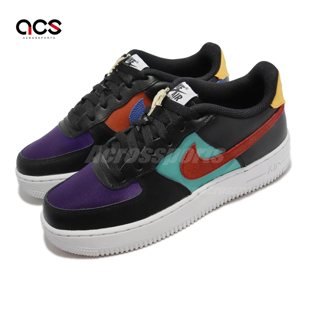 Nike 休閒鞋Air Force 1 LV8 GS 大童NBA WNBA 女鞋黑紅彩DN4178001