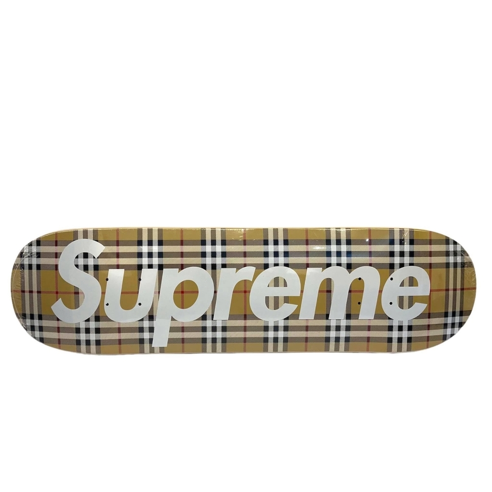 Supreme X Burberry 2022全球超限量經典Box logo 格紋雙面滑板(粉色)(米色) | 歐系精品包/配件|  Yahoo奇摩購物中心