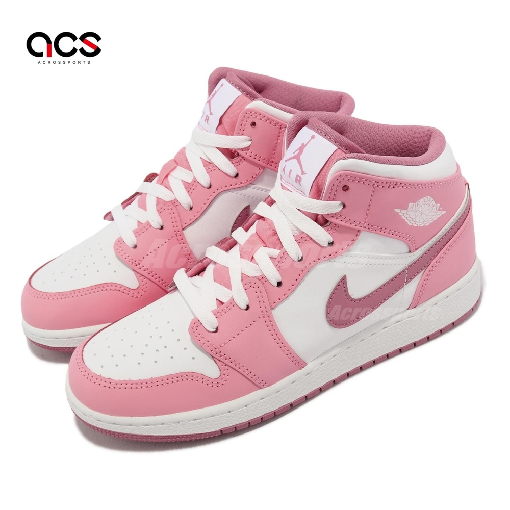 Nike Air Jordan 1 Mid GS 大童鞋女鞋粉紅Valentines Day 情人節DQ8423