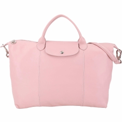 LONGCHAMP Le pliage Cuir 大型短提把羊皮摺疊手提肩