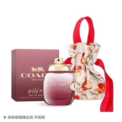 COACH 曠野玫瑰淡香精30ml+好運旅行收納袋