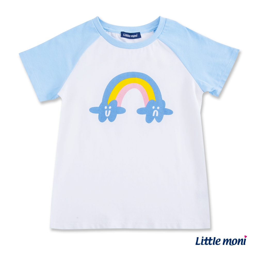 【Little moni】小童多彩塗鴉彩虹短袖上衣(100~130CM)