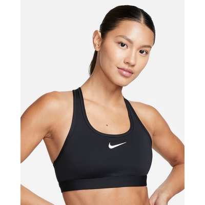 NIKE AS W NK SWSH MED SPT BRA 女運動內衣-黑-DX6822010