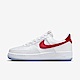 Nike Wmns Air Force 1 07 ESS SNKR [DX6541-100] 女 休閒鞋 經典 白紅 product thumbnail 1