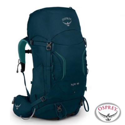 OSPREY 女新款 Kyte 36 輕量透氣健行登山背包_冰湖綠 R