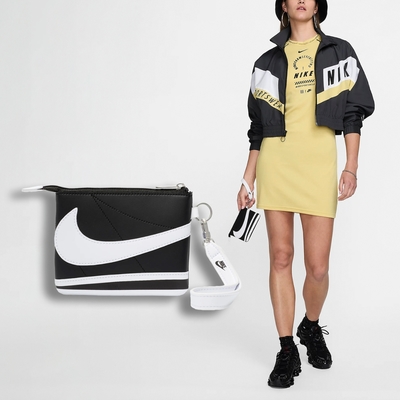 Nike 錢包 Icon Cortez Wristlet 黑 白 皮革 手腕包 隨行包 小包 N100973909-1OS