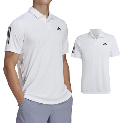 Adidas Club 3STR Polo 男款 白 吸濕 排汗 慢跑 運動 短袖 HS3268