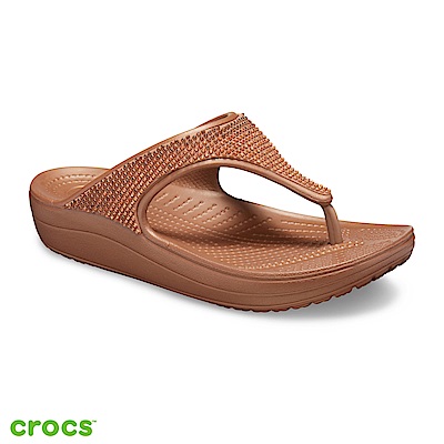 Crocs 卡駱馳 (女鞋) 思瓏漸層閃亮涼拖鞋-205743-7H3