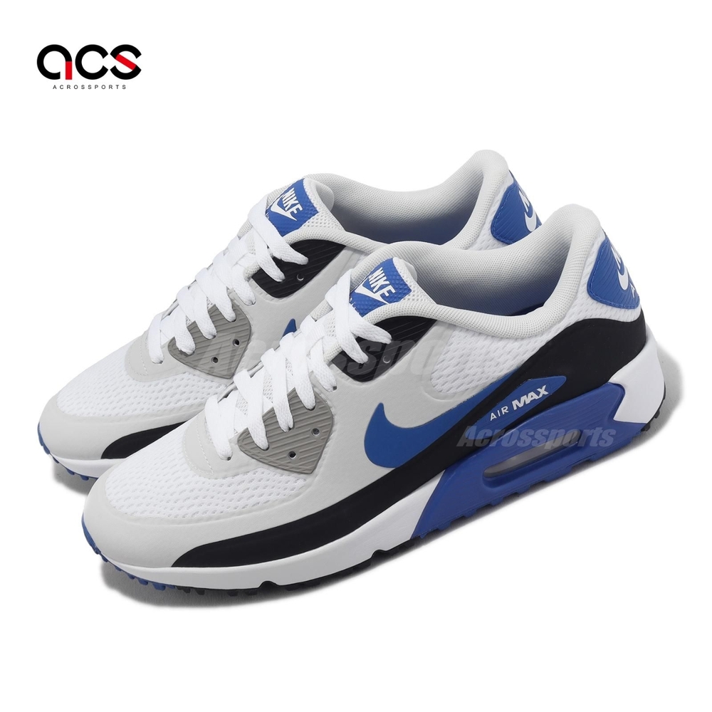 Nike 高爾夫球鞋 Air Max 90 G TB Golf 白 黑 藍 防水鞋面 男鞋 高球 氣墊 休閒鞋 DX5999-141