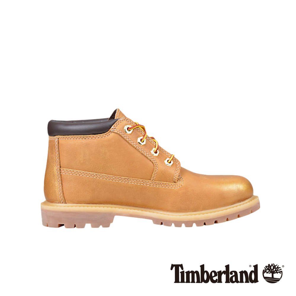 Timberland 女款棕色全粒面短靴|A12OM