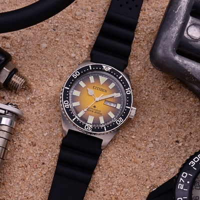 CITIZEN 星辰 PROMASTER 200米潛水機械腕錶-41mm(NY0120-01X)