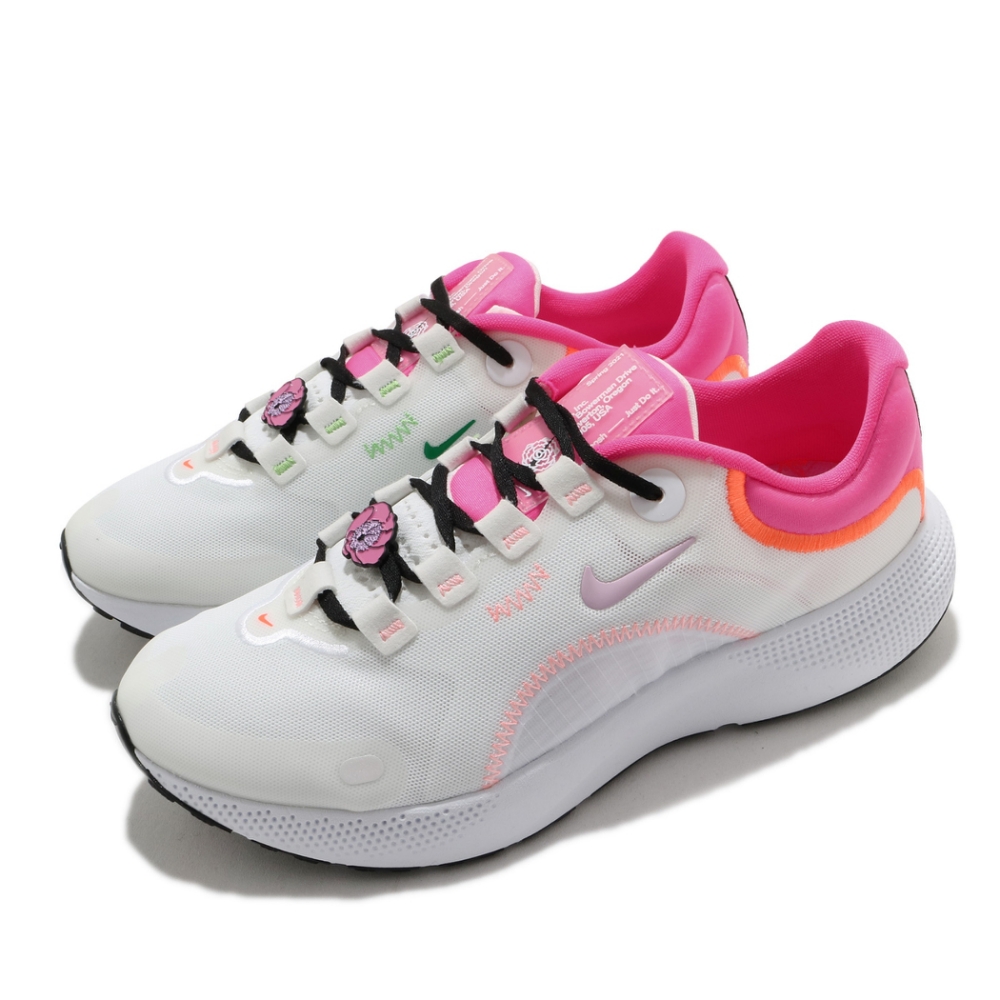 Nike 慢跑鞋 React Escape RN 運動 女鞋 輕量 透氣 舒適 避震 路跑 健身 白 粉 DD7021102