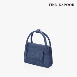 FIND KAPOOR MARTY 18 DENIM 翻蓋手提斜背方包- 深藍丹寧