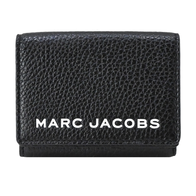 MARC JACOBS THE BOLD 皮革壓印LOGO三折短夾-黑