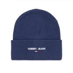 TOMMY 熱銷刺繡文字Logo毛帽-灰藍色